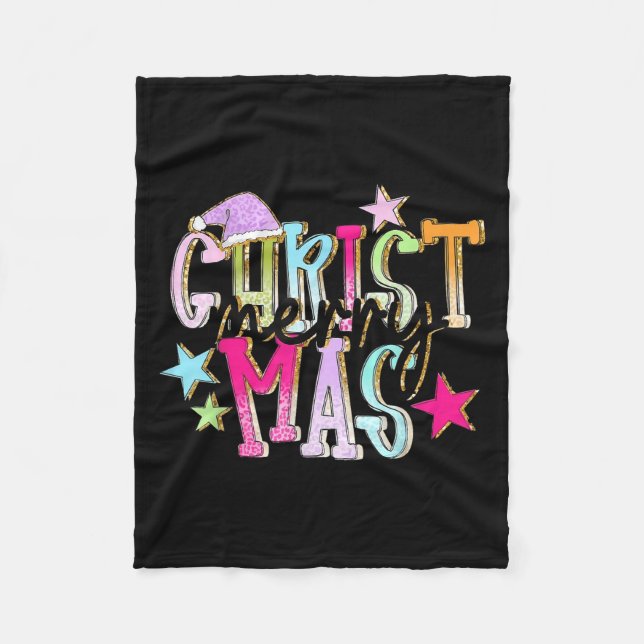 Merry Christmas Funny Santa Squad Pajamas Xmas Hol Fleecefilt (Framsidan)