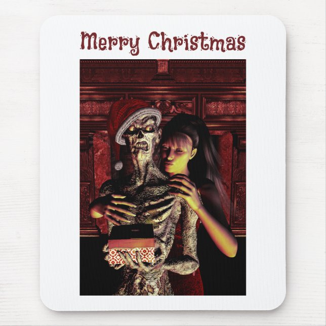 Merry Christmas. Funny skeleton with woman Musmatta (Framsidan)