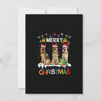 Merry Christmas German Shepherd Santa Christmas Tr Inbjudningar
