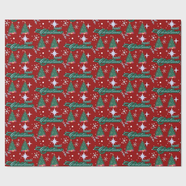 Merry Christmas Gift Wrapping Paper Presentpapper (Seam)