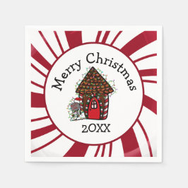 Merry Christmas Gingerbread House Pappersservett