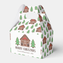 Merry Christmas Gingerbread House & Spruce Trees Presentaskar