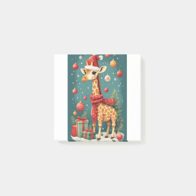 Merry Christmas Giraffe Post-it Block (Framsida)