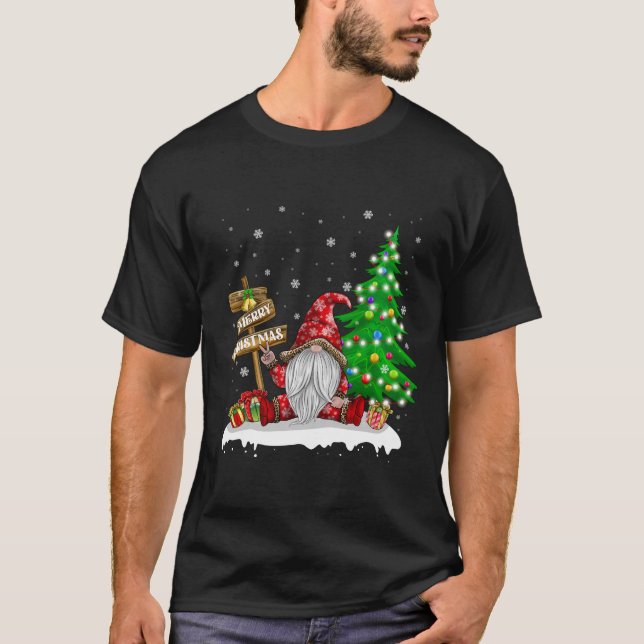 Merry Christmas Gnome Family Christmas T Shirt (Framsida)