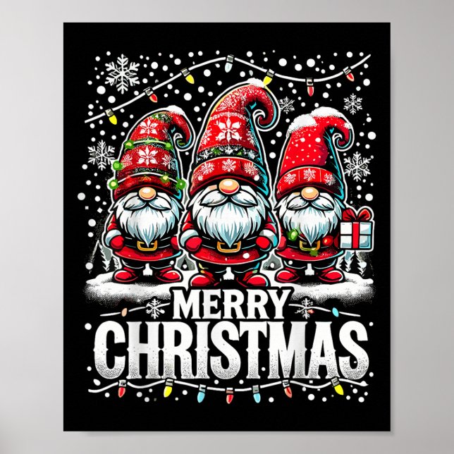 Merry Christmas Gnome Funny Family Christmas  Poster (Framsidan)