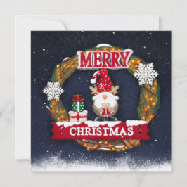 Merry Christmas Gnome Kort