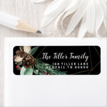 Merry Christmas Gold Floral Frame