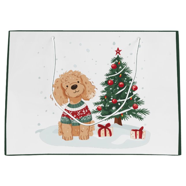 Merry Christmas Goldendoodle Dog (Framsidan)