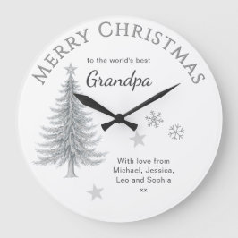 Merry Christmas Grandpa Personalized Keepsake Stor Klocka