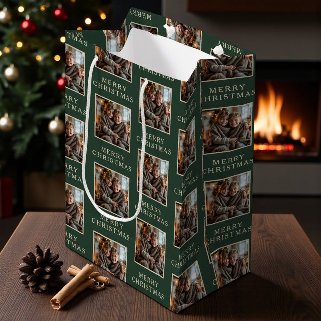 Merry Christmas Green Photo Holiday (Skapare uppladdad)