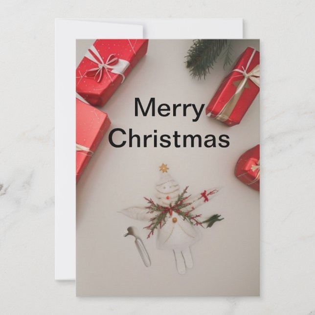 Merry Christmas greeting card Julkort (Framsida)