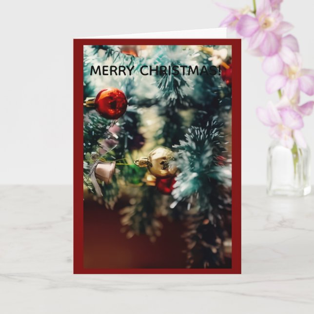 Merry Christmas Greeting Card Kort (Orkide)