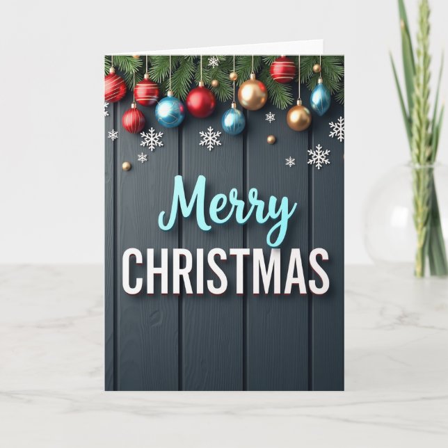 Merry Christmas Greeting Card Kort (Framsida)