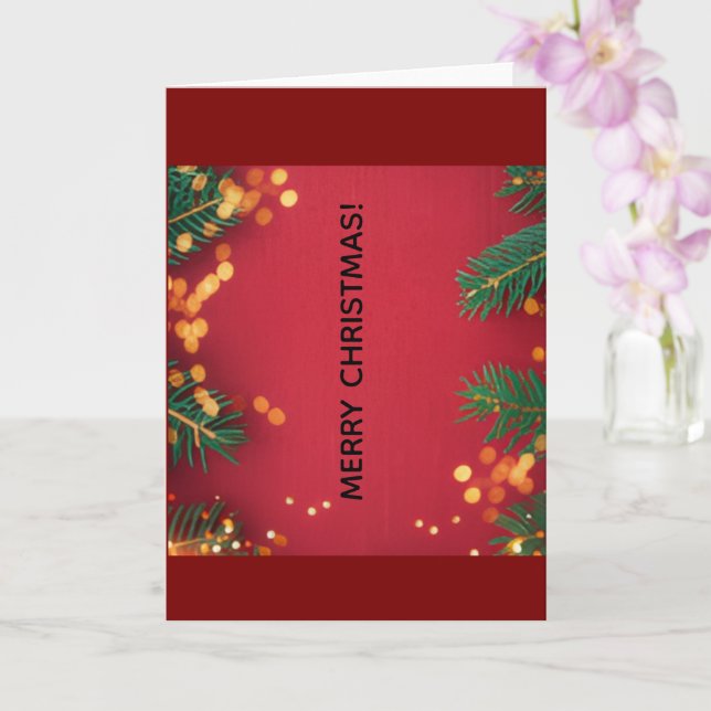 Merry Christmas Greeting Card Kort (Orkide)