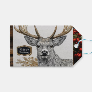 Merry Christmas greeting Presentetikett