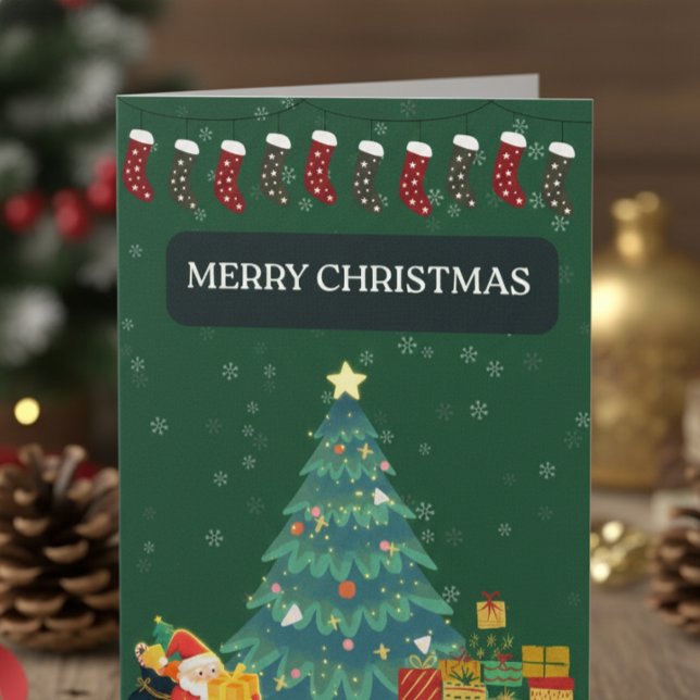 Merry Christmas Greetings Card Julkort (Christmas Wishing Card)
