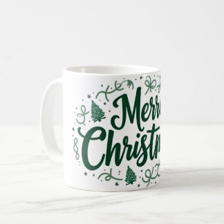 Merry Christmas Hand Lettering Mug Kaffemugg