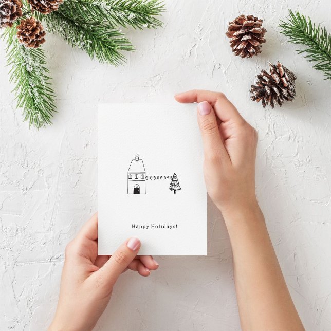 Merry Christmas Happy Holidays Card Vykort (Skapare uppladdad)