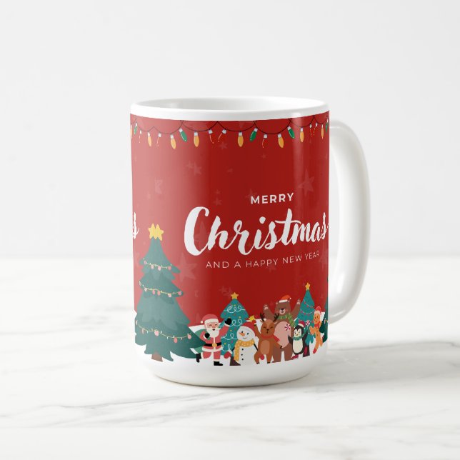 🎄 Merry Christmas & Happy New Year – A Magical Wi Kaffemugg (Framsida höger)