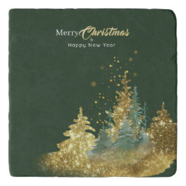Merry Christmas Happy New Year Enchanted Trivet
