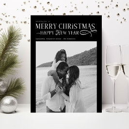 Merry Christmas Happy New Year Family 2 Photos Julkort