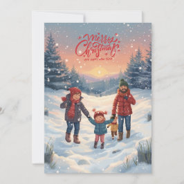 Merry Christmas & Happy New Year Julkort