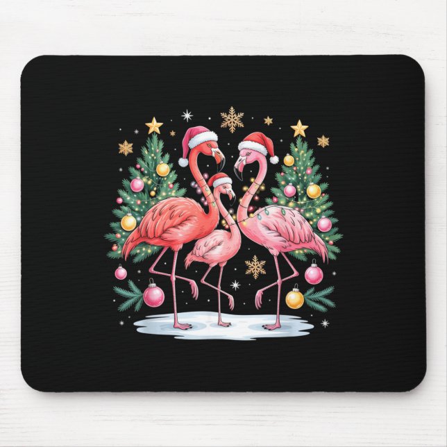 Merry Christmas Hat Santa Flamingo Light Christmas Musmatta (Framsidan)
