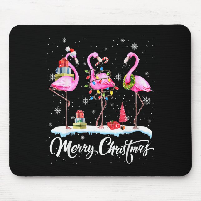 Merry Christmas Hat Santa Flamingo Light Christmas Musmatta (Framsidan)