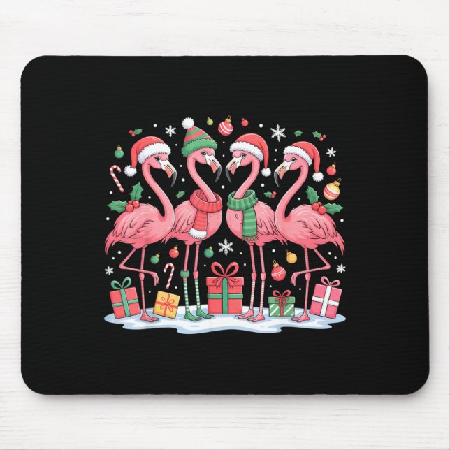 Merry Christmas Hat Santa Flamingo Light Christmas Musmatta (Framsidan)