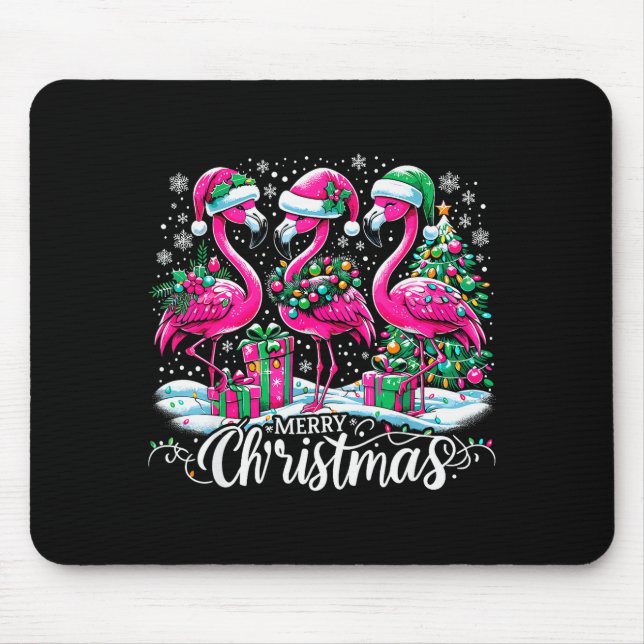 Merry Christmas Hat Santa Flamingo Light Christmas Musmatta (Framsidan)