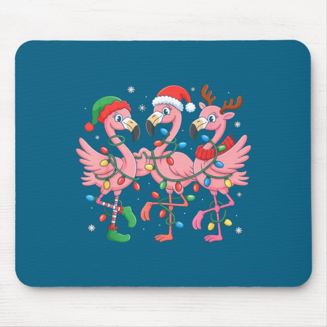 Merry Christmas Hat Santa Flamingo Light Christmas Musmatta (Framsidan)