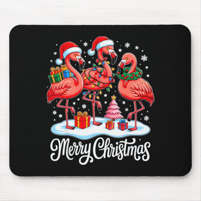 Merry Christmas Hat Santa Flamingo Light Xmas Wome Musmatta (Framsidan)