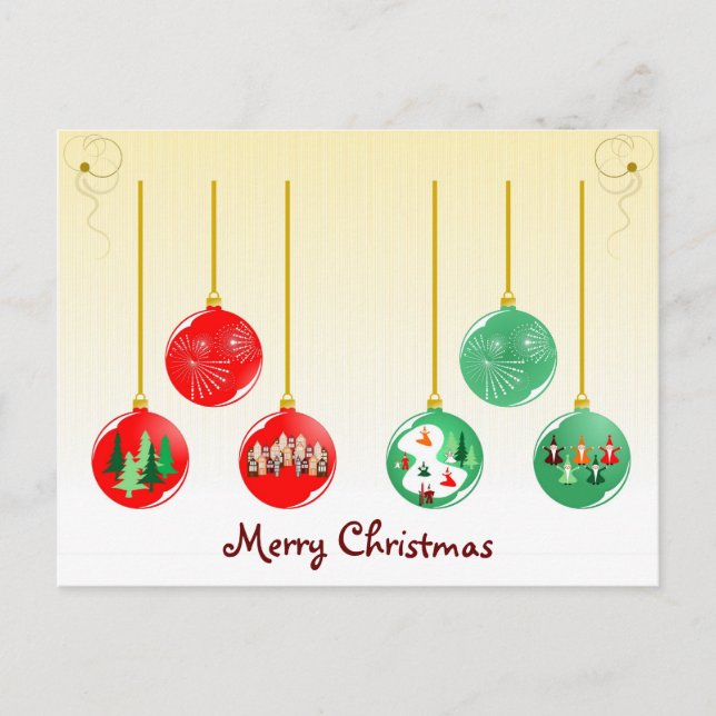 Merry Christmas Helg Vykort (Framsida)