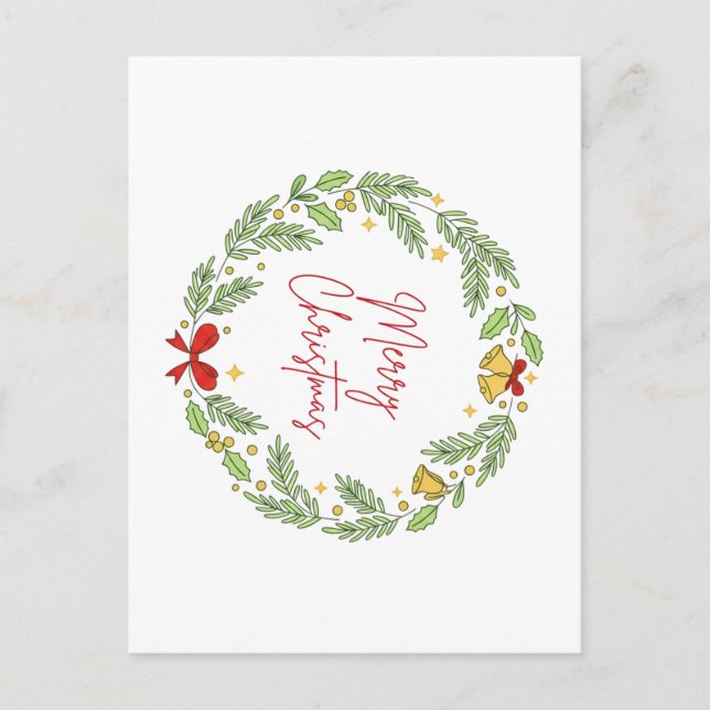 Merry Christmas Helg Vykort (Framsida)