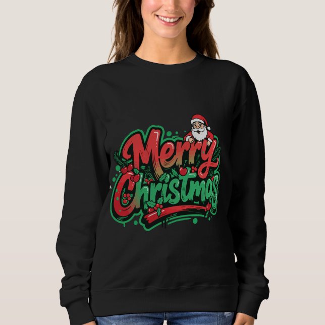 Merry Christmas Holiday Design T Shirt (Framsida)