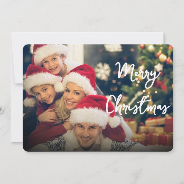 Merry Christmas Holiday Greeting Card Invitation Inbjudningar (Framsida)