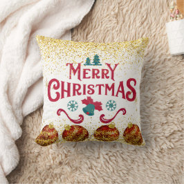 Merry Christmas Holiday Party Glitter Kudde