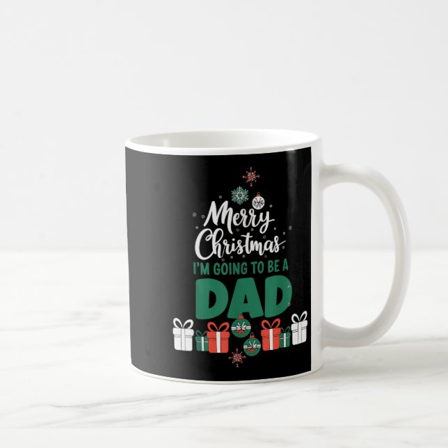 Merry Christmas I'm Going To Be A Dad Pregnant Wif Kaffemugg (Höger)