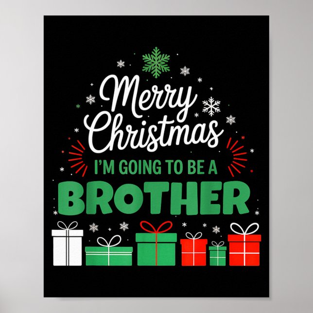 Merry Christmas I'm Going To Be An Brother Pregnan Poster (Framsidan)