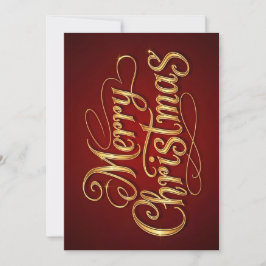 „Merry Christmas“ in eleganter Schrift Inbjudningar
