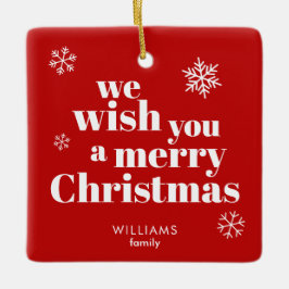 Merry Christmas Julgransprydnad Keramik