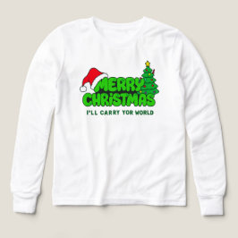 Merry Christmas Kids – Santa & Tree T Shirt