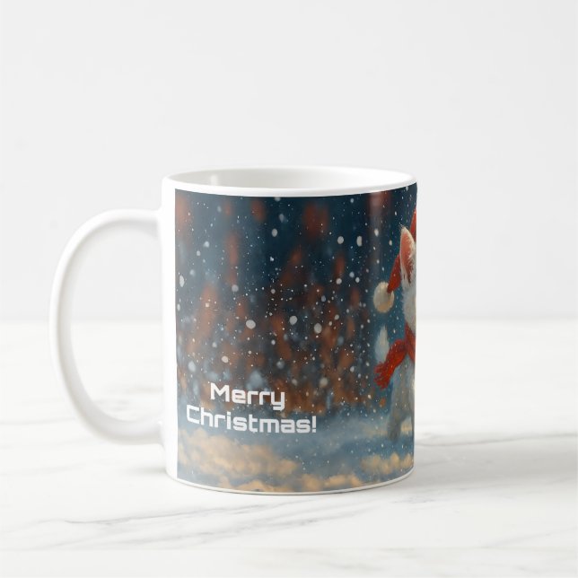 Merry Christmas - Kitten - Gift  Mug Kaffemugg (Vänster)