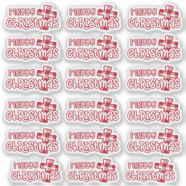 Merry Christmas Klistermärken (Framsida)