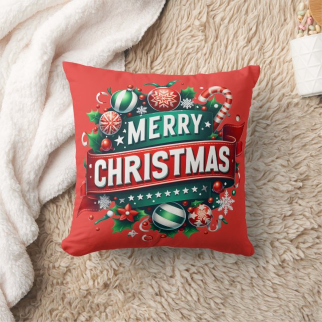 Merry Christmas Kudde (Filt)