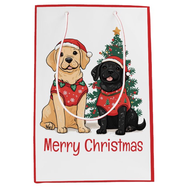 Merry Christmas Labrador Retriever Dogs (Framsidan)