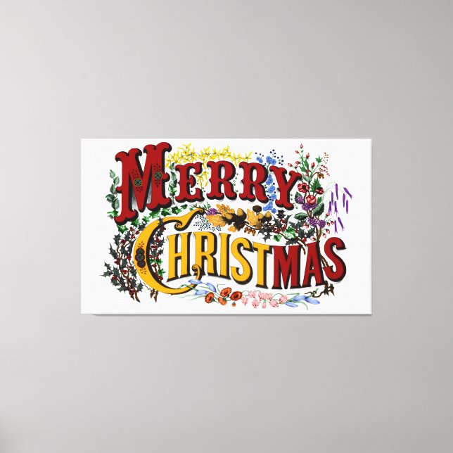 Merry Christmas Large Canvas Print - Customize (Framsida)