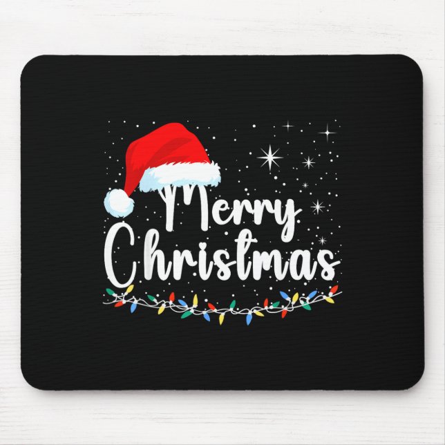 Merry Christmas Lights Red Santa Hat Xmas Family M Musmatta (Framsidan)
