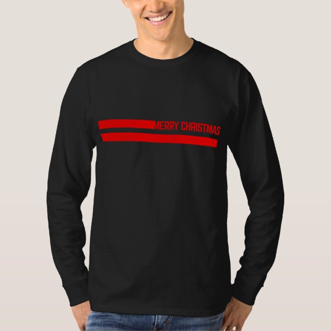 merry christmas lines t shirt (Framsida)