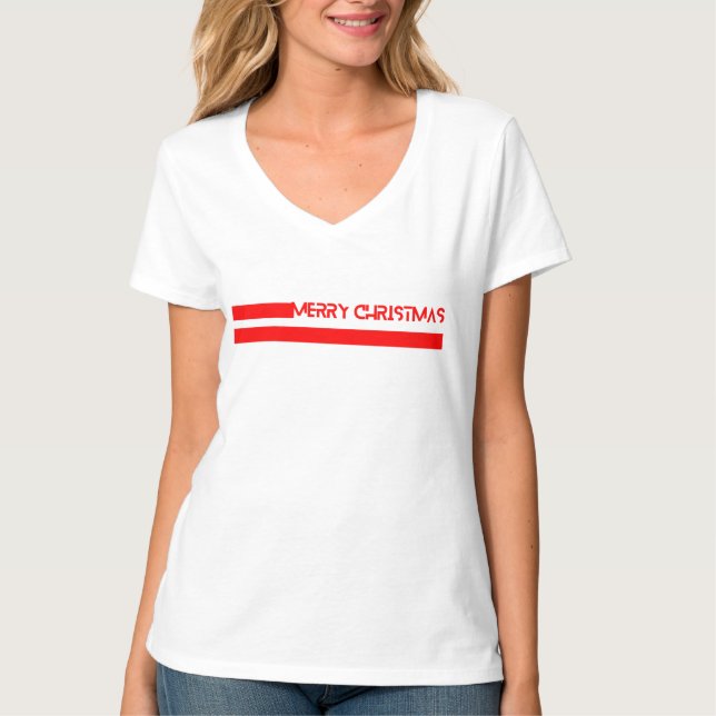 MERRY CHRISTMAS LINES T SHIRT (Framsida)
